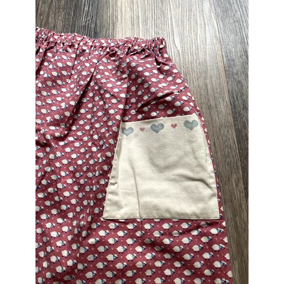 Vintage 90s Handmade Sheep Midi Maxi Skirt Prairie Cotton Boho Heritage Girly - Picture 2 of 5